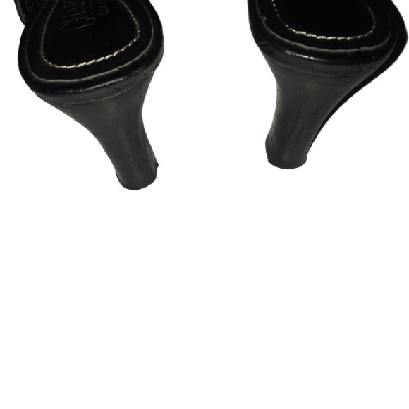 CHAPS Kourtney Black Strappy Slip on Heels 6.5 - Picture 5 of 6